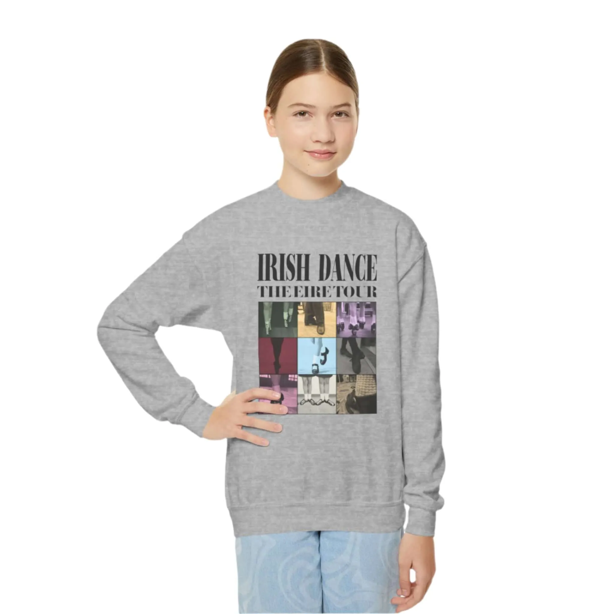 Youth Eire Tour Crewneck Sweatshirt – For Young Dancers with Styl