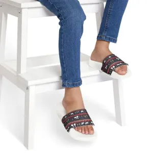 Youth Pu Slide Sandals for Christmas Fun