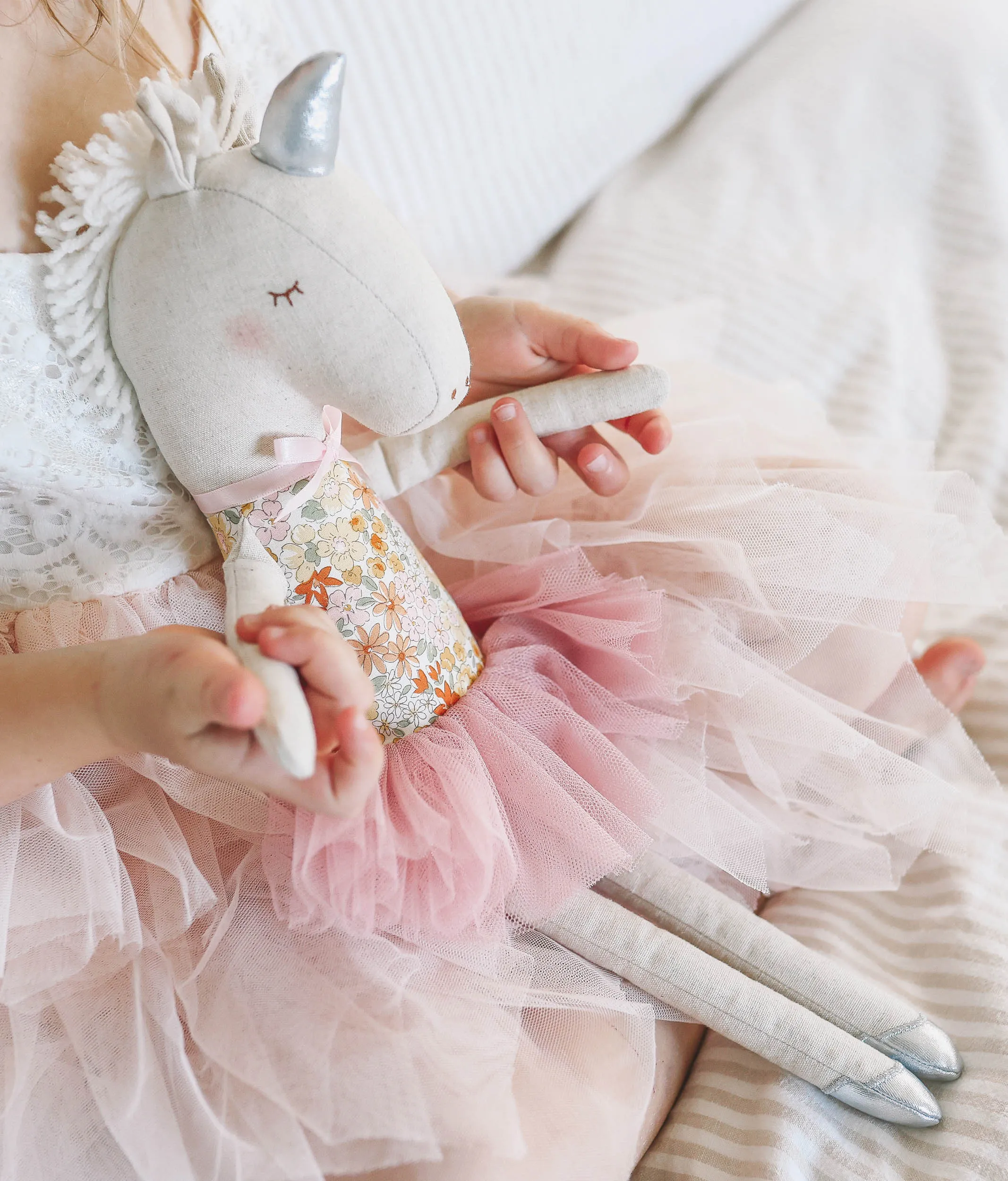 Yvette Unicorn Soft Doll, Pink Tutu Skirt